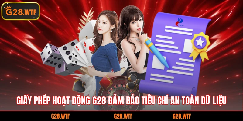 Giấy phép hoạt động G28 đảm bảo tiêu chí an toàn dữ liệu